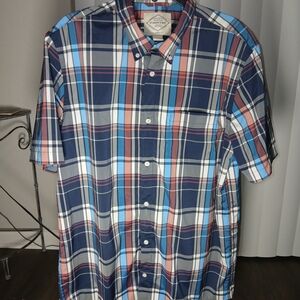Saint John's Bay Active Multicolor Plaid Button-Down Shirt